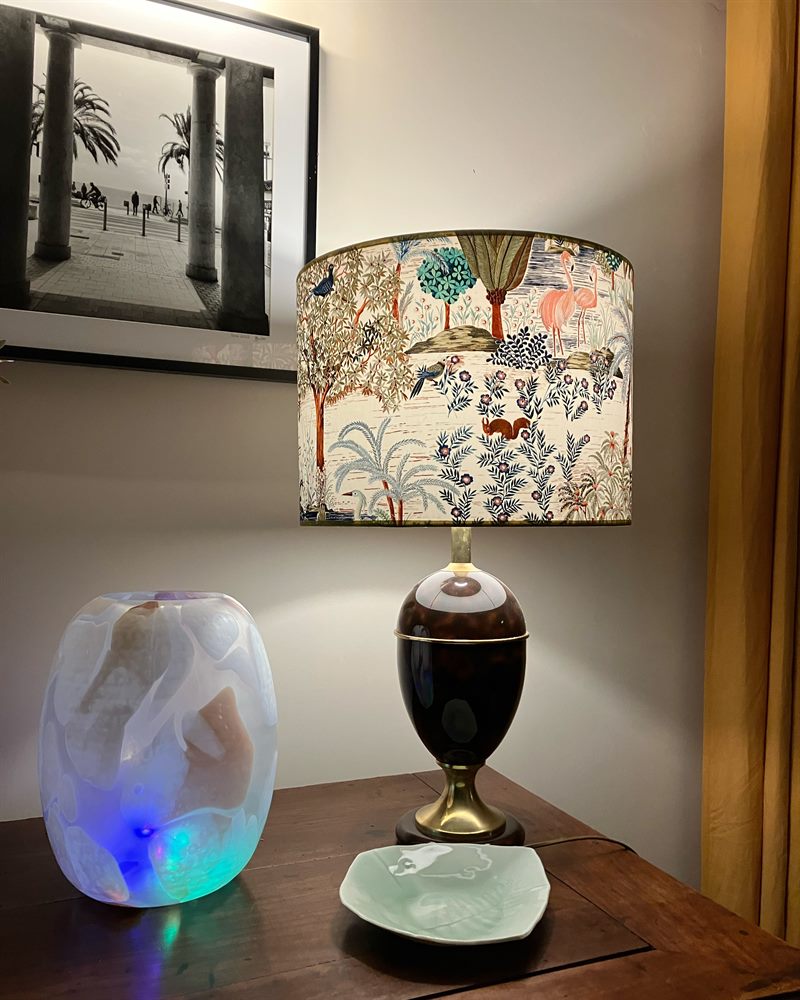 Abat-jour imprimé à décor de jungle